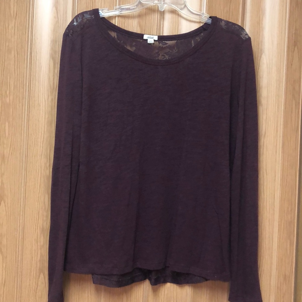 Aerie lace back long sleeve shirt